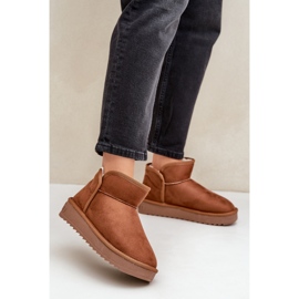 D.Franklin Plateau-Schneestiefel für Damen DFSH370010 Braun 2