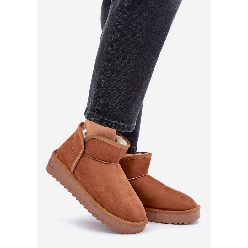 D.Franklin Plateau-Schneestiefel für Damen DFSH370010 Braun 1