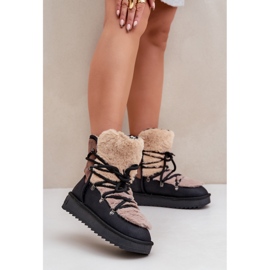 Damen-Schneestiefel mit Fell D.Franklin DFSH370012 Schwarz 2