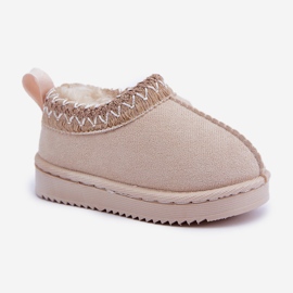 Kinder-Schneestiefel auf der Plattform, mit Fell gefüttert, hellbeige 7