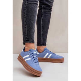 Sport-Sneaker für Damen auf der Plattform, Blau 2