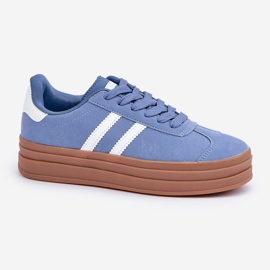 Sport-Sneaker für Damen auf der Plattform, Blau 4