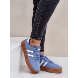 Sport-Sneaker für Damen auf der Plattform, Blau 6