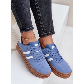 Sport-Sneaker für Damen auf der Plattform, Blau 8
