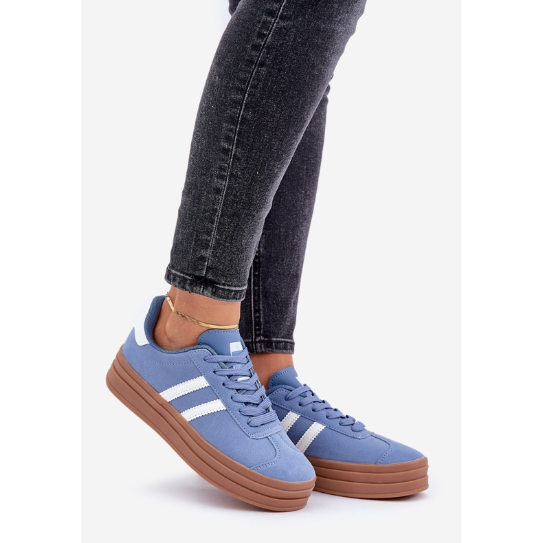 Sport-Sneaker für Damen auf der Plattform, Blau 1