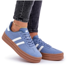Sport-Sneaker für Damen auf der Plattform, Blau 9