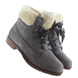 Graue graue Schnürstiefel für Damen NC87 grau 3