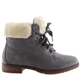 Graue graue Schnürstiefel für Damen NC87 grau 5