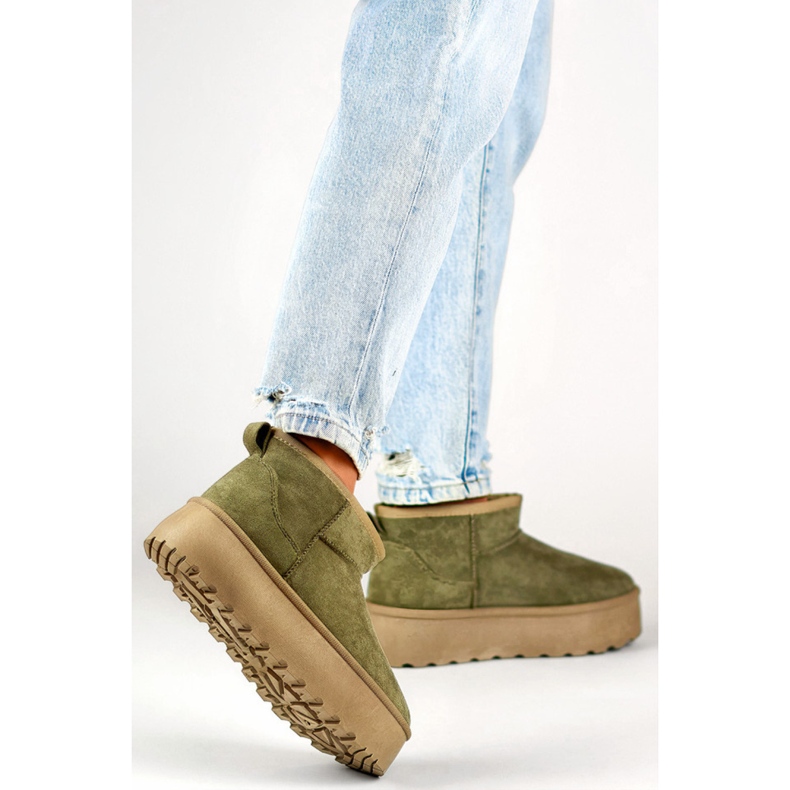 Pelzgefütterte Schneestiefel 8917-5GR grün 2