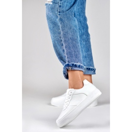 Damen-Sportschuhe, weiße Sneakers K-1W 2