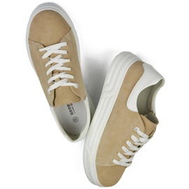 Goodin Beige Damen-Sportschuhe aus Leder GD-XF-113BE 2