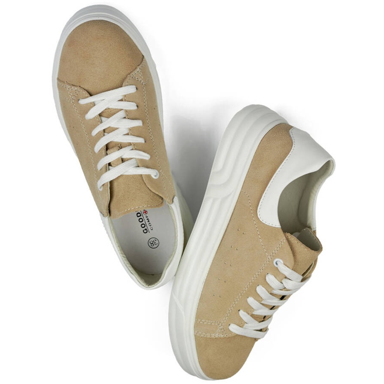 Goodin Beige Damen-Sportschuhe aus Leder GD-XF-113BE 2