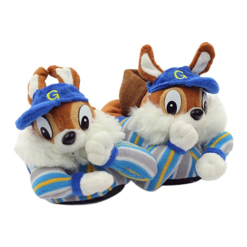 American Club Warme amerikanische Eichhörnchenhausschuhe blau braun 5