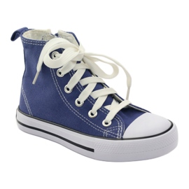 American Club Kinder -Turnschuhe auf dem blauen amerikanischen Reißverschluss 1