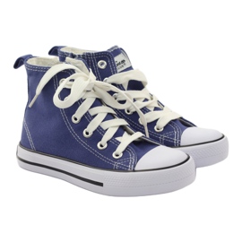 American Club Kinder -Turnschuhe auf dem blauen amerikanischen Reißverschluss 4