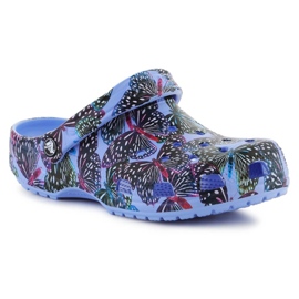 Slides Crocs Classic Butterfly Clog Moon W 208257-5Q7 lila 1