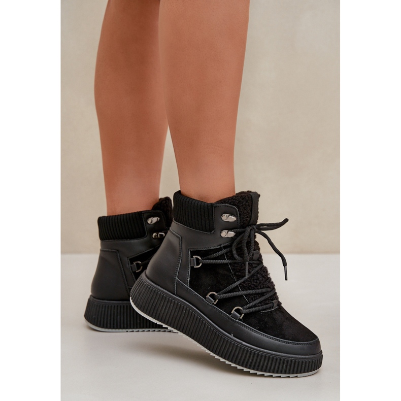 Isolierte Damen-Schneestiefel MD9944-1 schwarz 1