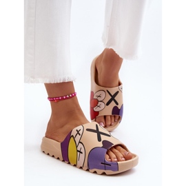 Damen-zehenstegsandalen CK240P beige 1