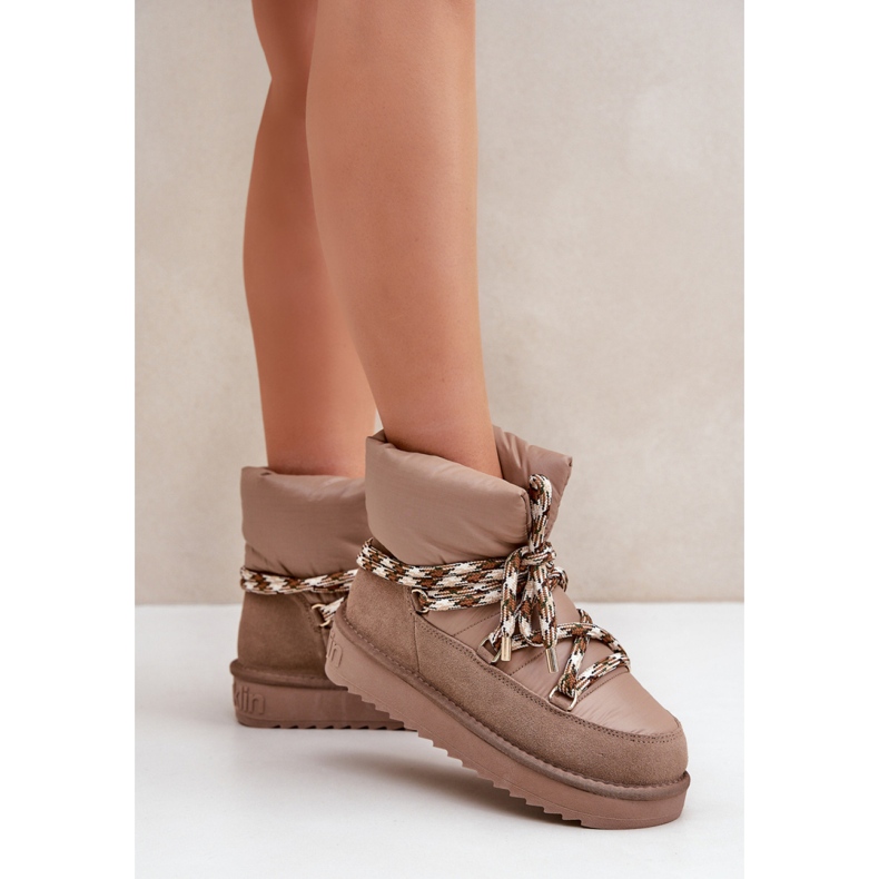 D.Franklin Schneestiefel mit Fell DFSH375003 Beige 1