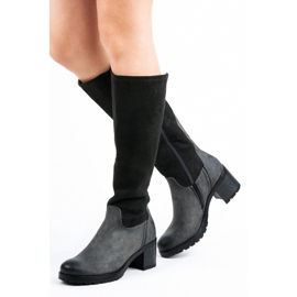 Vinceza Klassische Stiefel mit hohen Absätzen schwarz 1