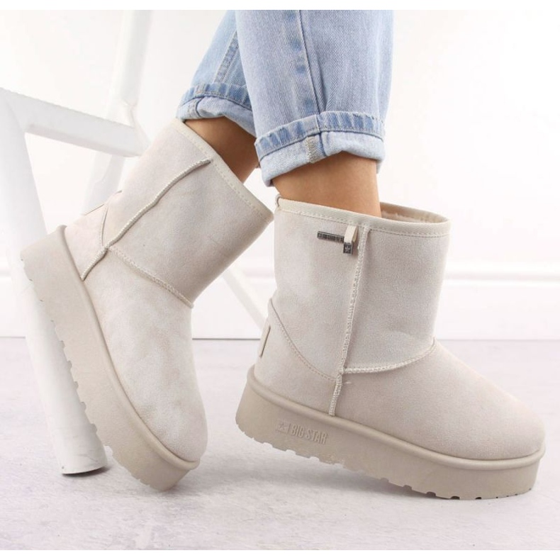 Big Star Damen-Schneestiefel OO274897 mit TEX-Membran beige 2