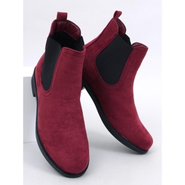 Damen-Chelsea-Stiefel aus Wildleder mit Gummi rot 1