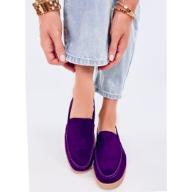Weiche, violette Damenmokassins lila 1