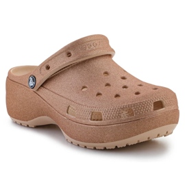 Crocs Classic Platform Glitter Clog 207241-2DS Flip-Flops braun 2