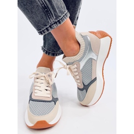 Graue Socken-Sportschuhe für Damen 1