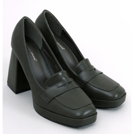 Damen-Pumps mit hohem Absatz, grün 1