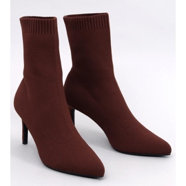 Socken-Stiletto-Stiefel für Damen braun 1