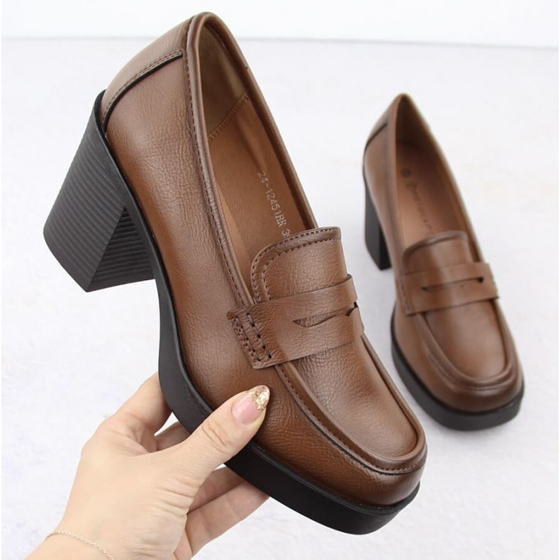 Potocki W 12451 WOL265B Schuhe mit hohen Absätzen braun 1