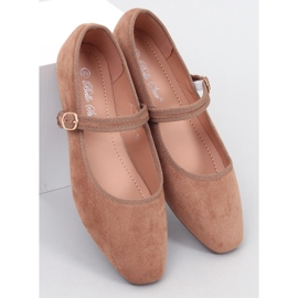 Ballerinas im Mary-Jane-Khaki-Stil beige 1