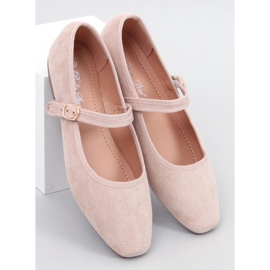Ballerinas im Mary Jane Beige-Stil 1