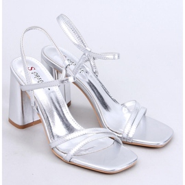 Seastar Silberne Sandalen mit stabilem Absatz 1
