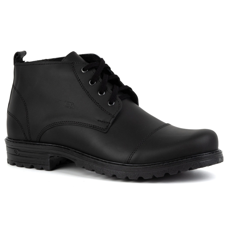 Herren-Lederstiefeletten POLBUT 2119/2 schwarz 1
