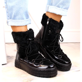 Filippo Frauenschnee mit Fell, schwarzer lackiertem Fell 3