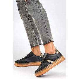 Damen-Sportschuhe mit dicker Sohle, schwarz A185B beige 2