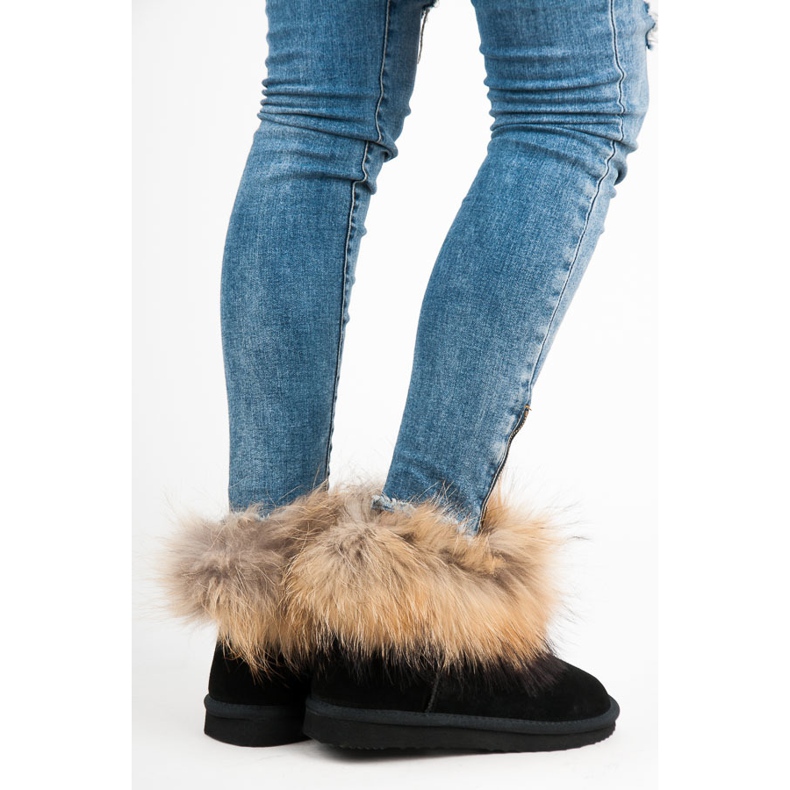 Coco Perla Mukluki aus Leder schwarz 1