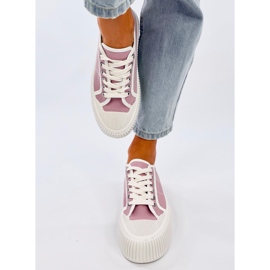 Lila Plateau-Sneaker für Damen 1