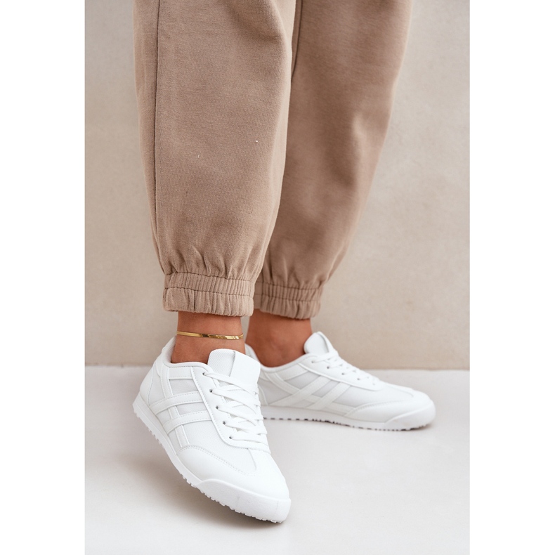 Niedrige Sneakers für Damen, Weiß 2