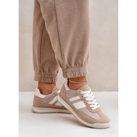 Niedrige Damen-Sneakers, beige Sneakers 2