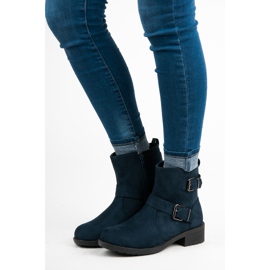 Vices Stiefel mit dekorativer Schnalle blau 2