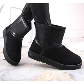 Schwarze Schneestiefel auf der Plattform Big Star W INT1751B 3