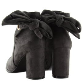 Graue Stiefel mit hohem Absatz YBS1612 grau 2