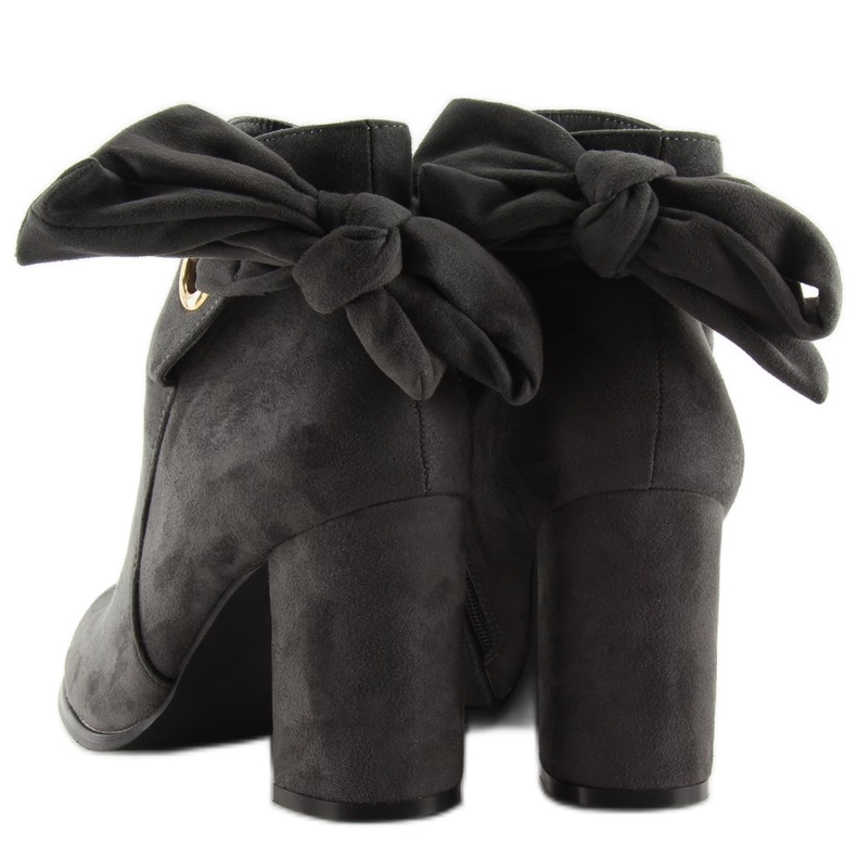 Graue Stiefel mit hohem Absatz YBS1612 grau 2