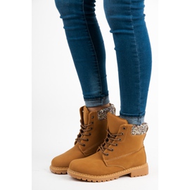 Trapper mit Glitzer braun 2