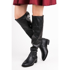 Yes Mile Flache Stiefel zum Hineinschlüpfen schwarz 1