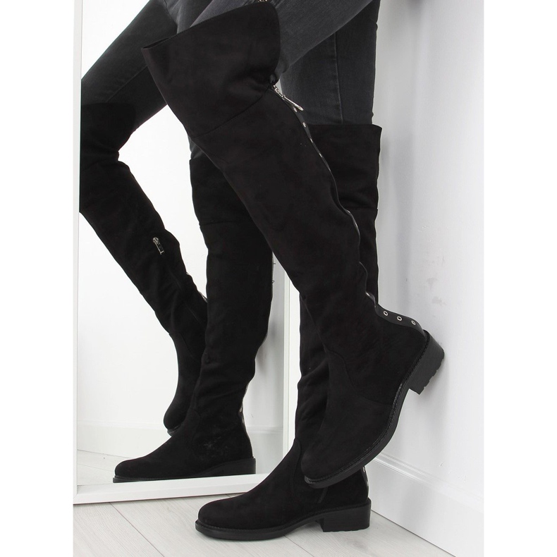 Schwarze Stiefel für Frauen AE63P Schwarz 1