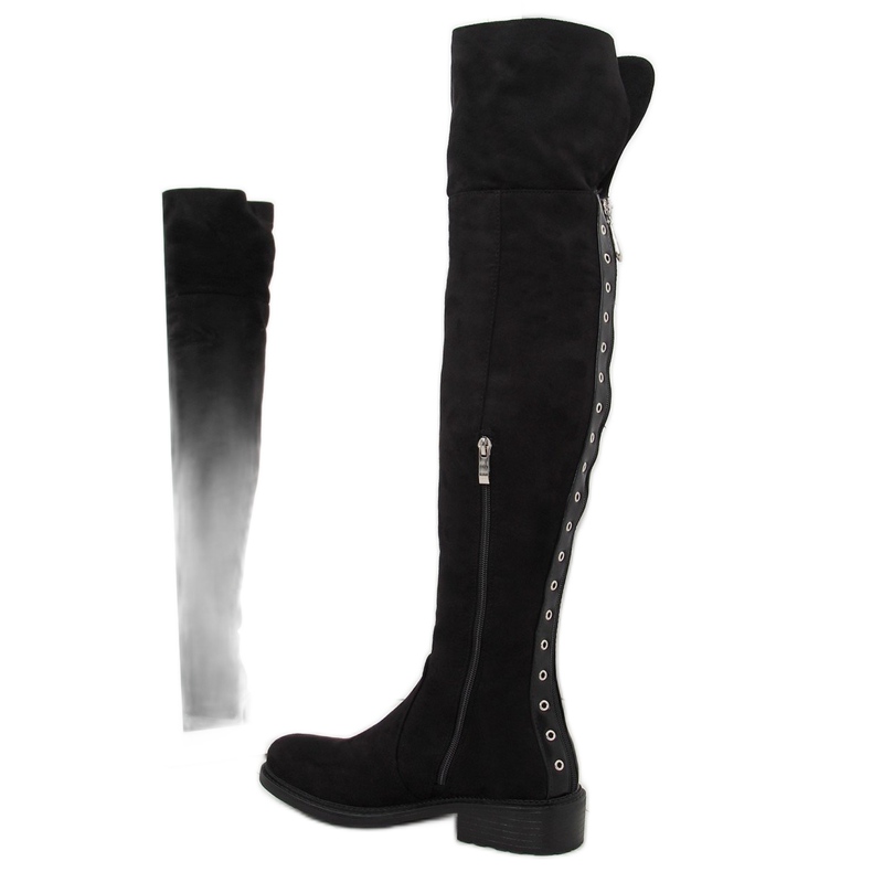 Schwarze Stiefel für Frauen AE63P Schwarz 2